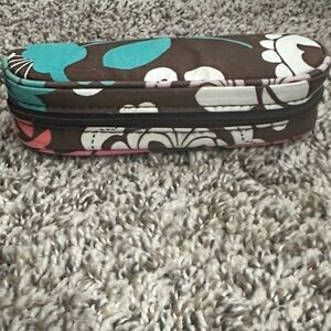 Vera Bradley Floral Sunglasses Case - Brown and Teal